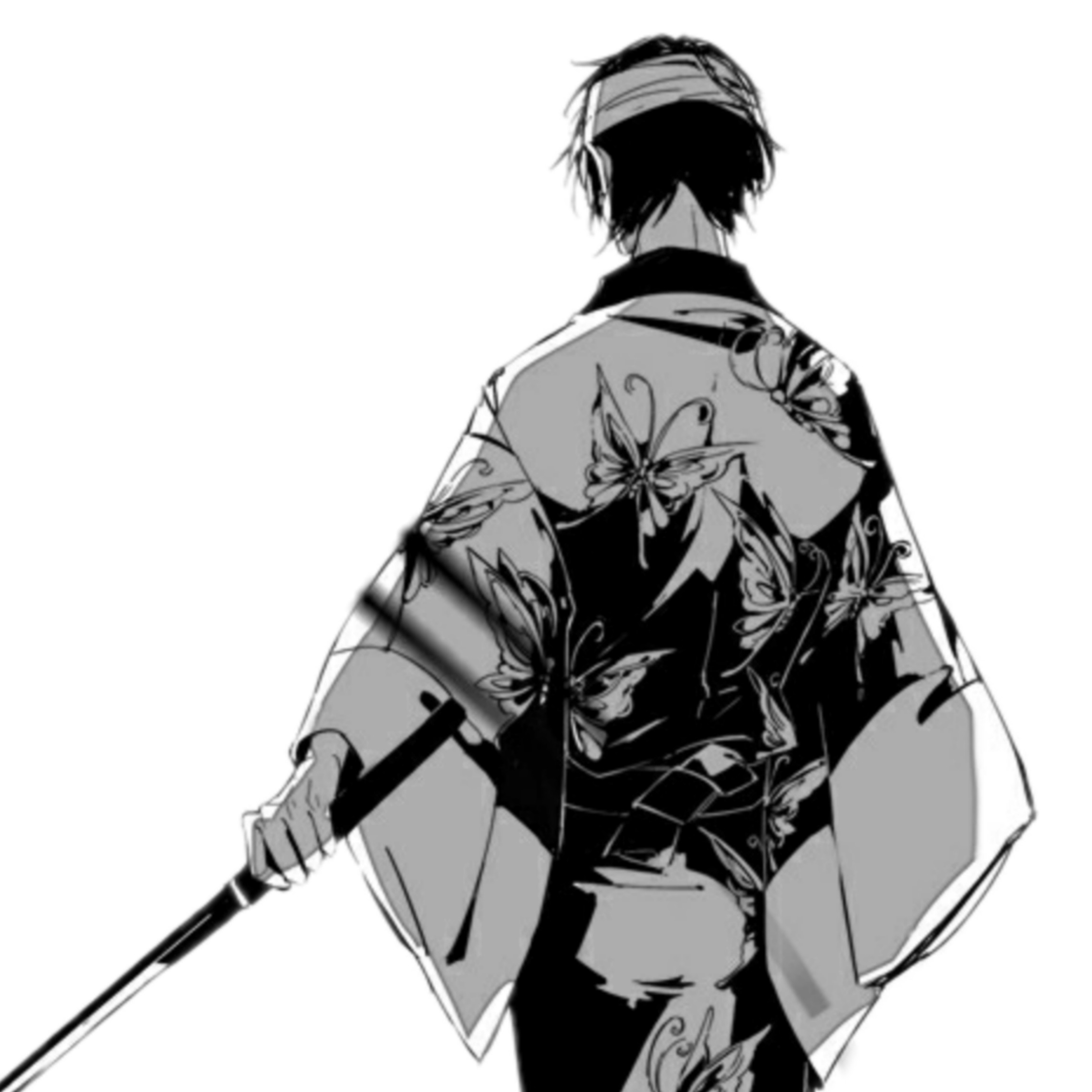 微信非主流黑白男生漫头