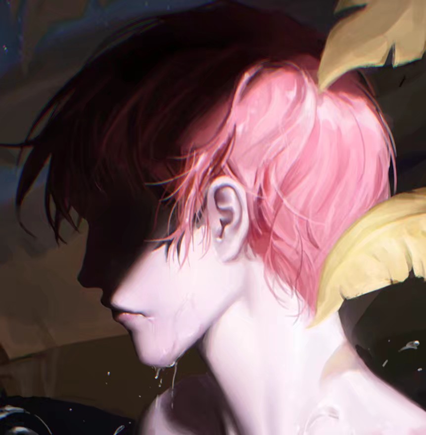 微信非主流黑白男生漫头