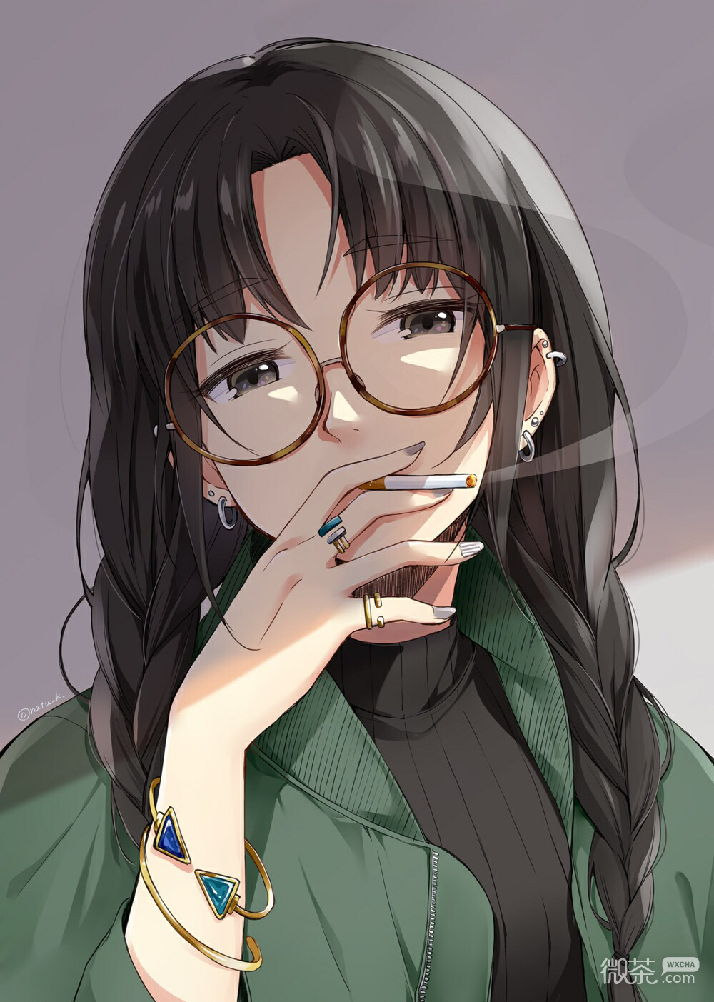 微信简洁清新好看二次元图片