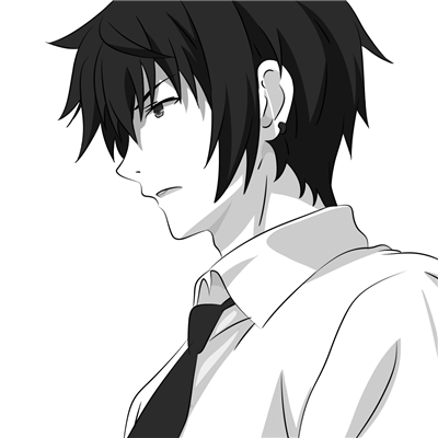 微信非主流黑白男生漫头