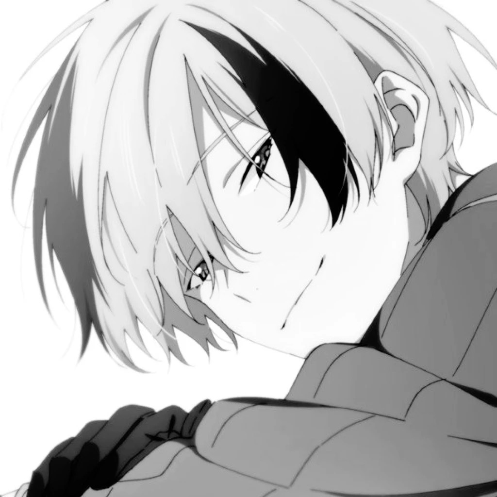 微信非主流黑白男生漫头