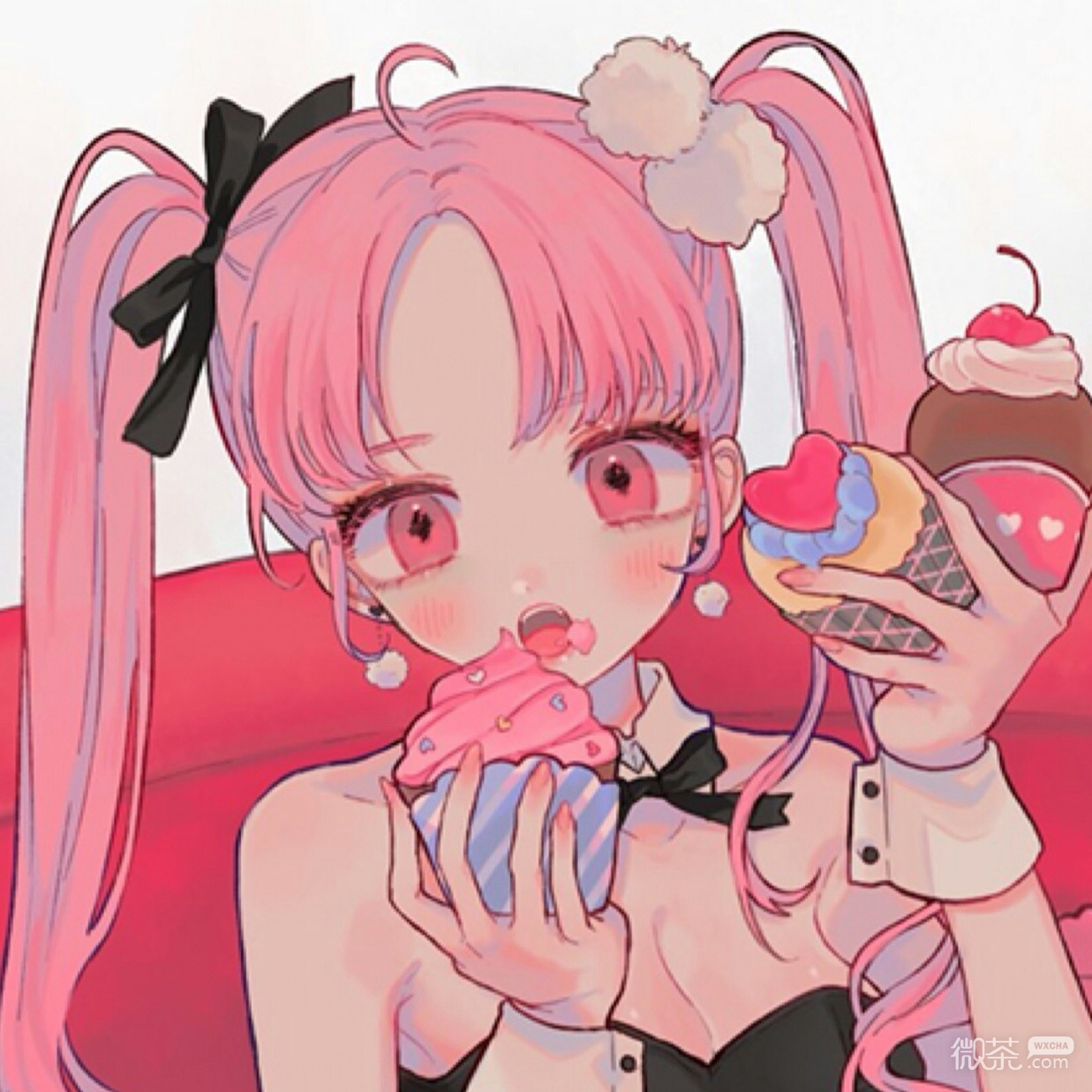 微信清新好看二次元女头