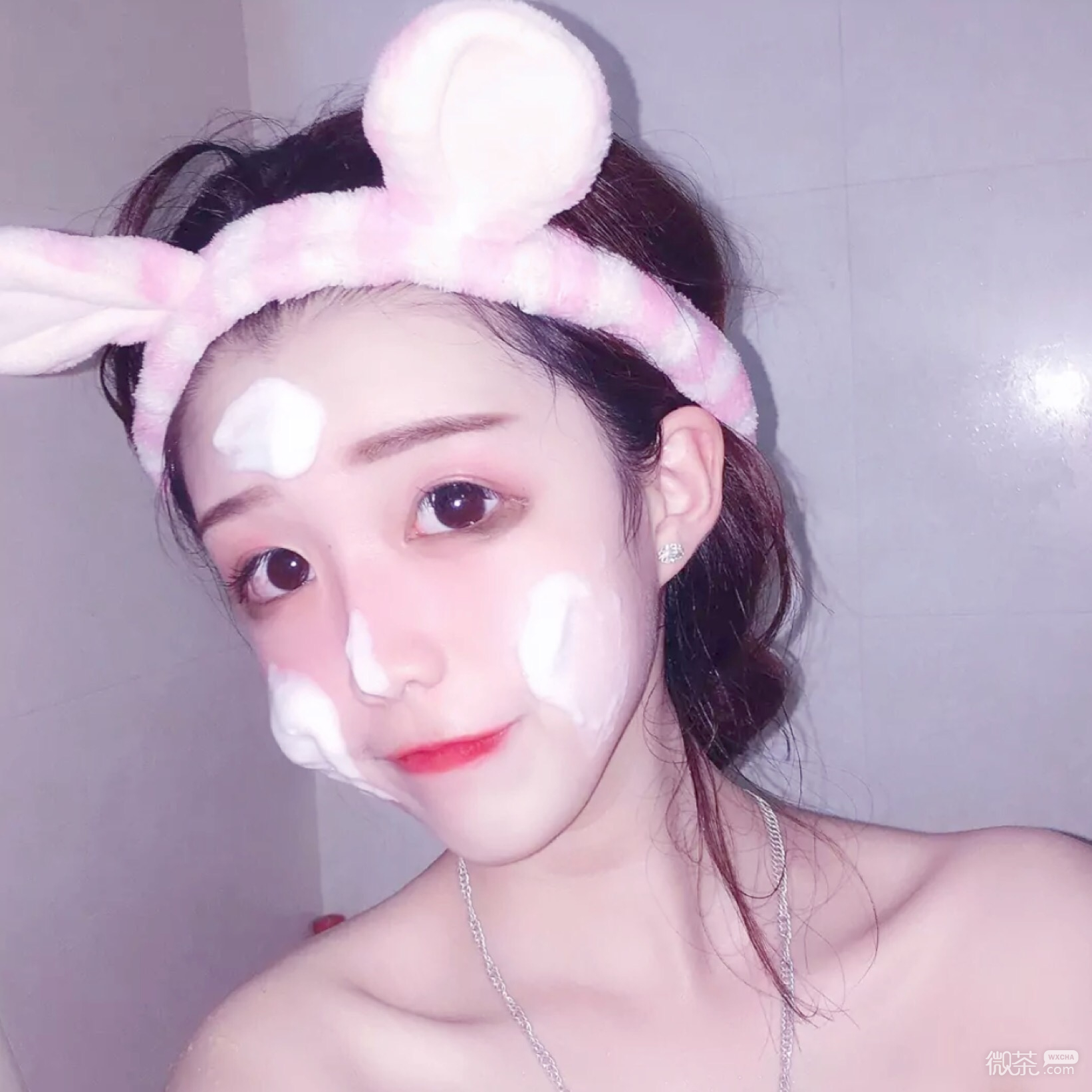 微信粉嫩清新好看女头