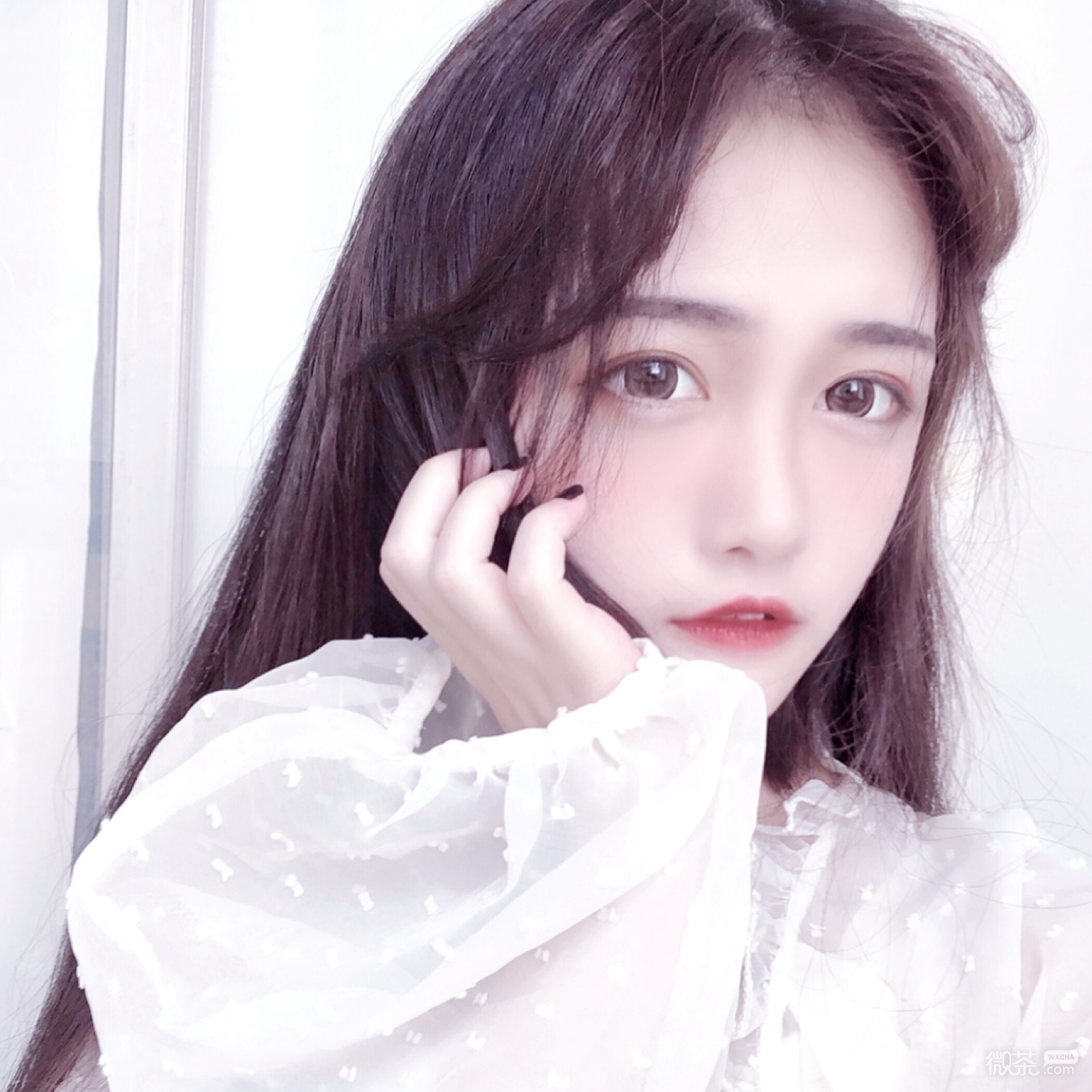 微信粉嫩清新好看女头