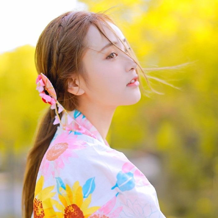 微信清新森系阳光女头