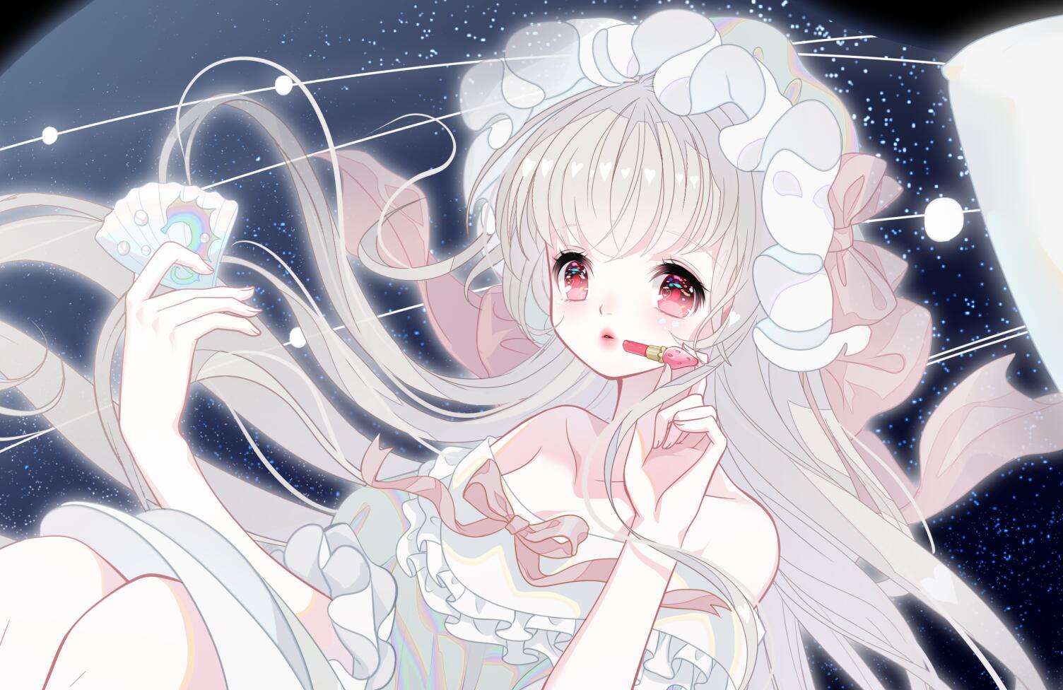 微信甜美二次元女生人物图片