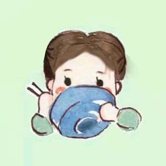 微信可爱简约小人情侣头像