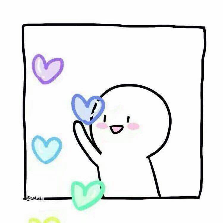 微信可爱简约小人情侣头像