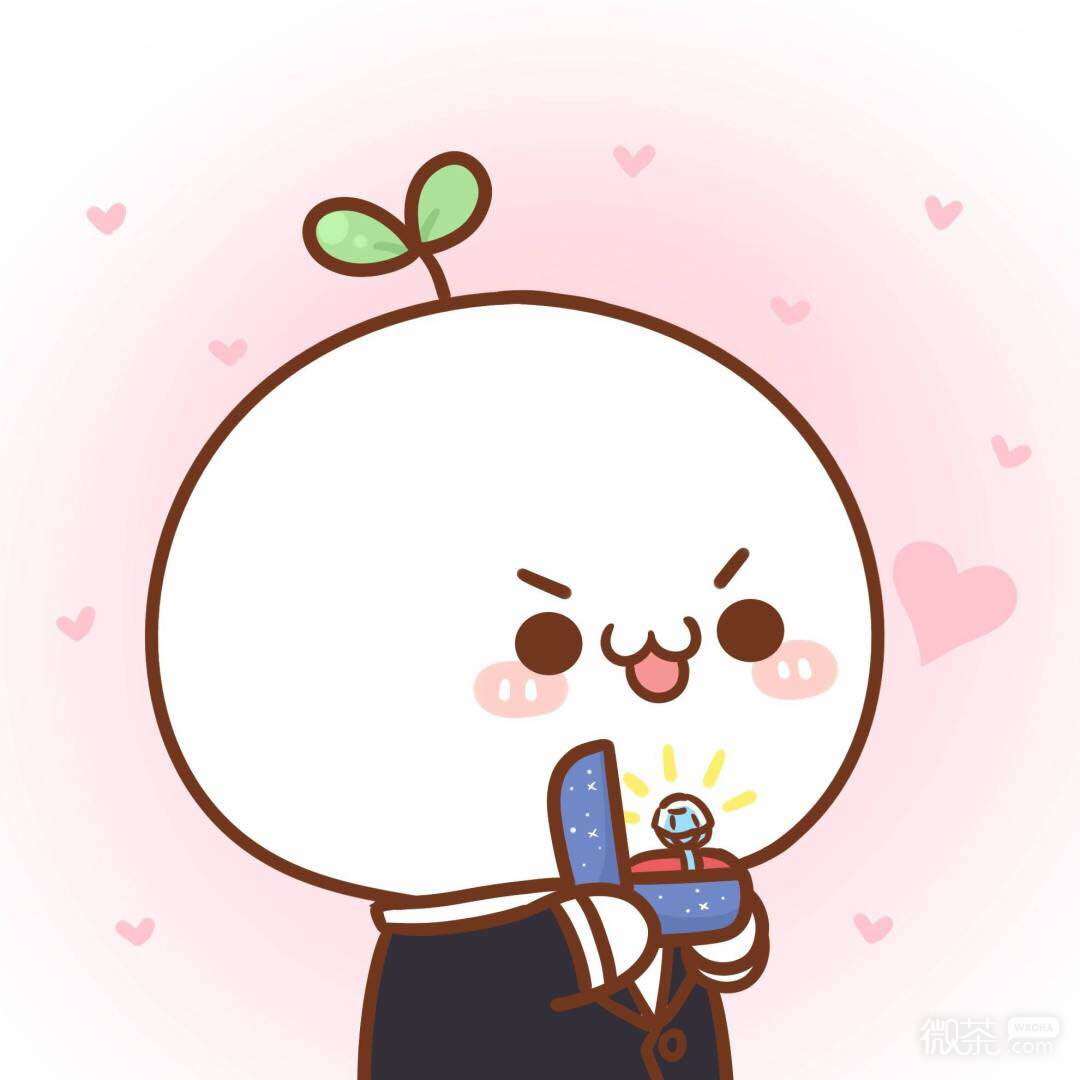 微信可爱颜团子情侣头像