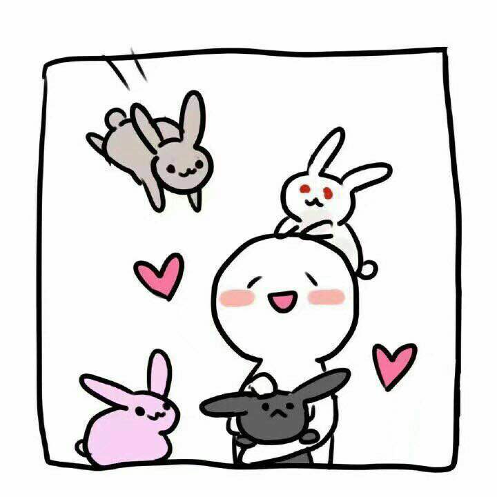 微信可爱简约小人情侣头像