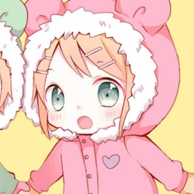 微信可爱颜团子情侣头像