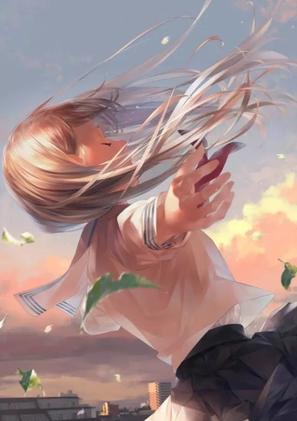 微信清新好看可爱二次元女生图片