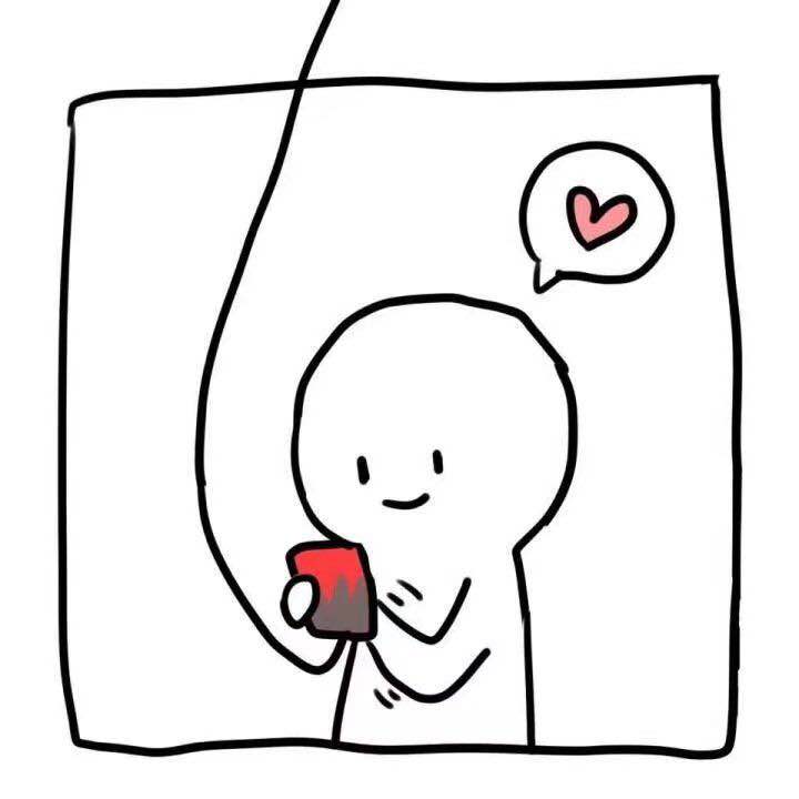 微信可爱简约小人情侣头像