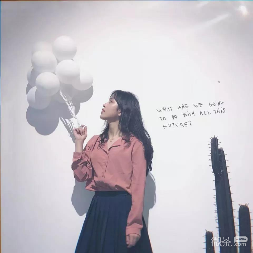 微信森系阳光佛系女头