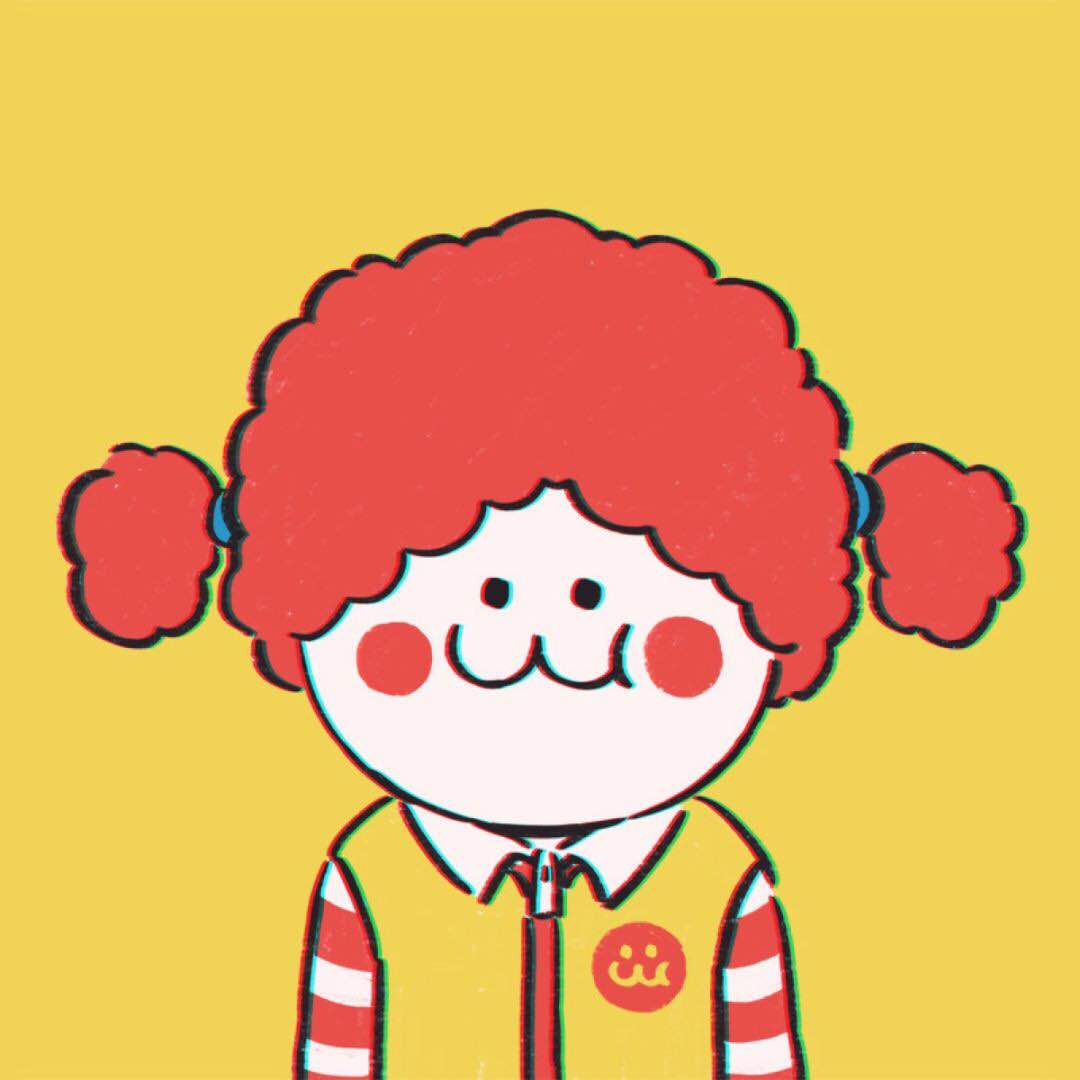 微信可爱简约二次元情侣头像