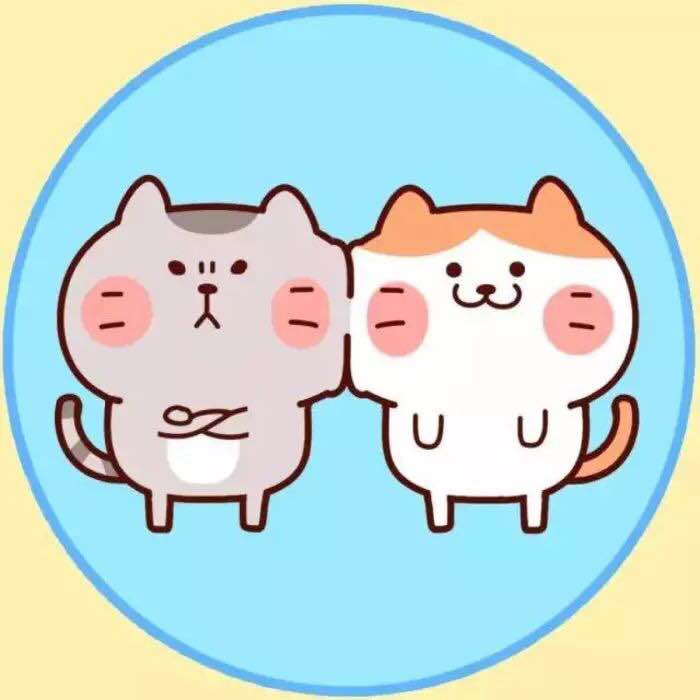 微信可爱简约二次元情侣头像