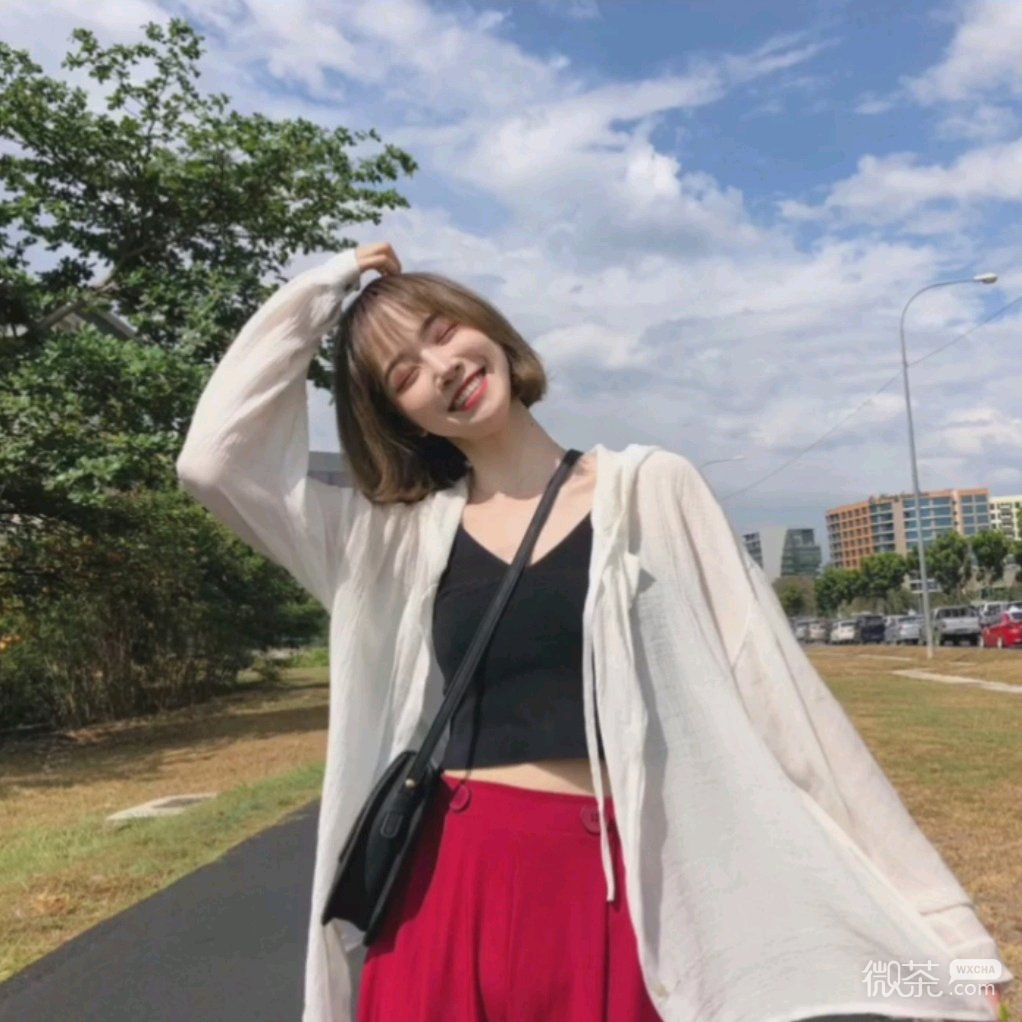 微信清纯简洁气质阳光女头