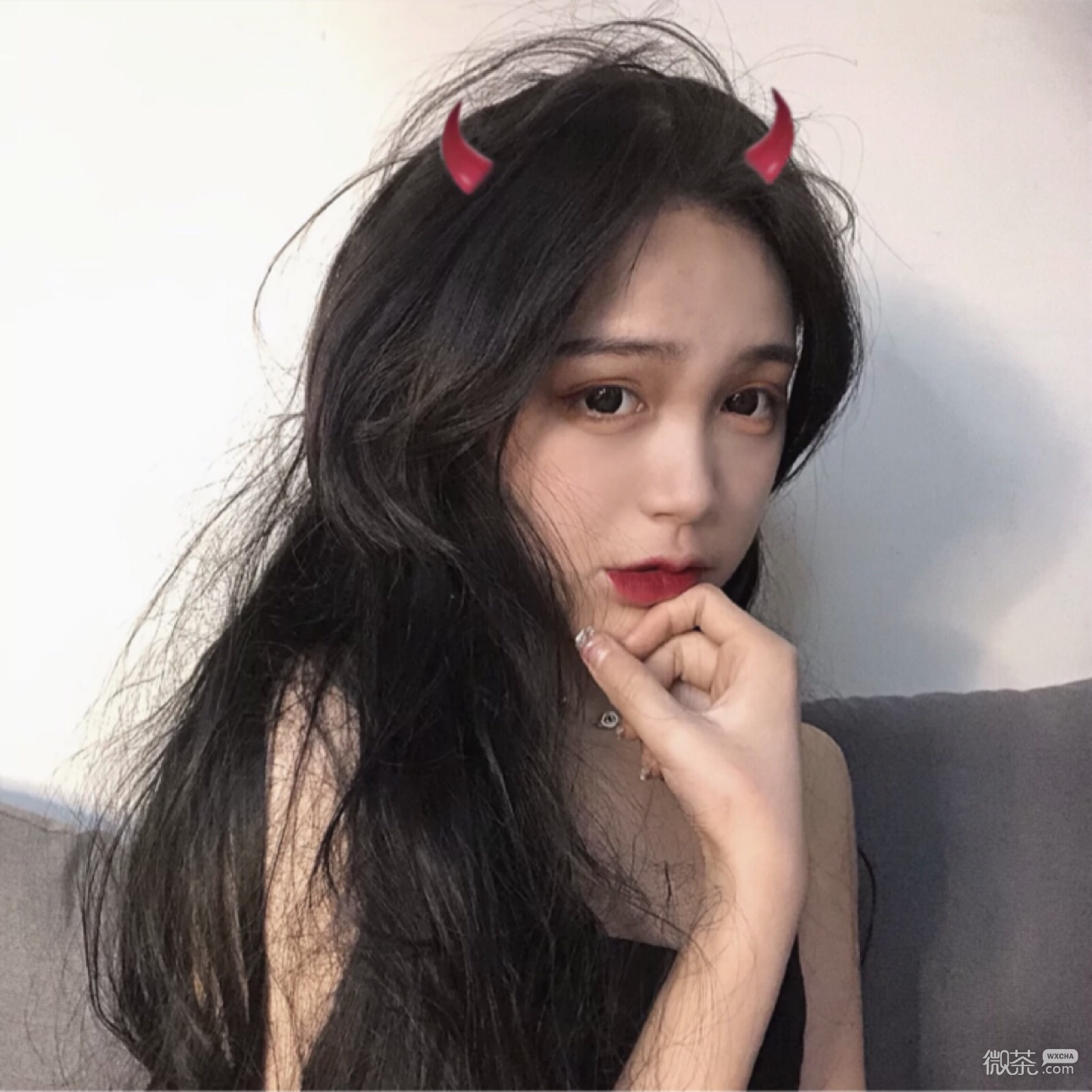 微信冷酷清新可爱女头