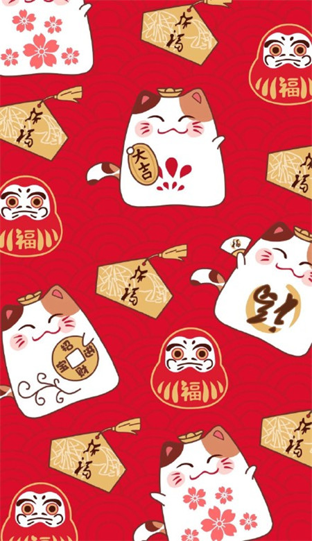2019微信最新最潮的的招财喵聊天壁纸图片合集下载