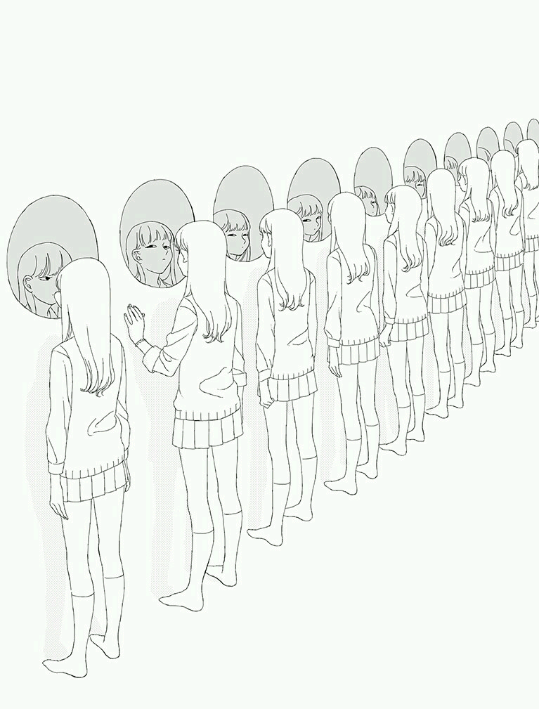 微信黑白二次元杂图图片