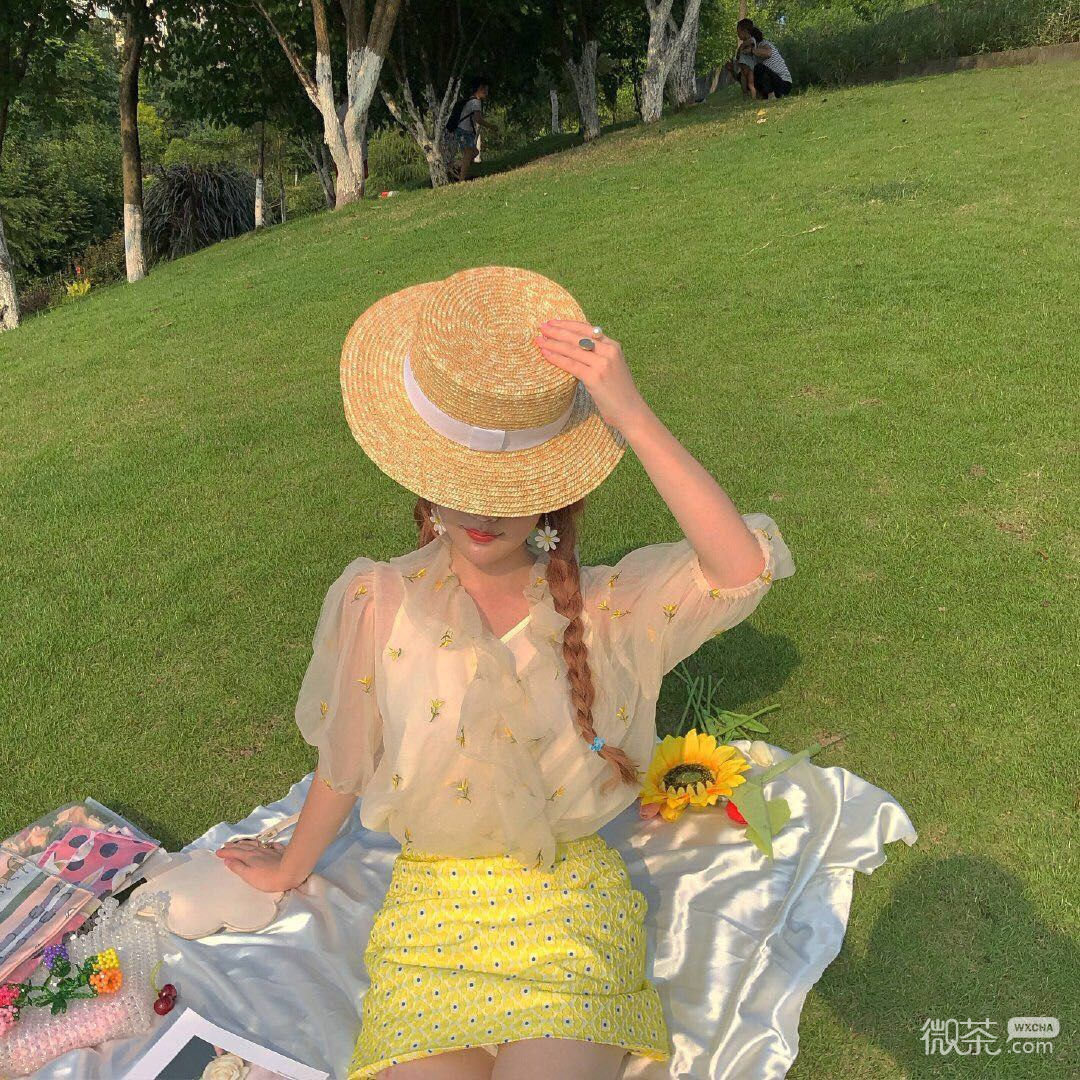 微信绿色系森系女头