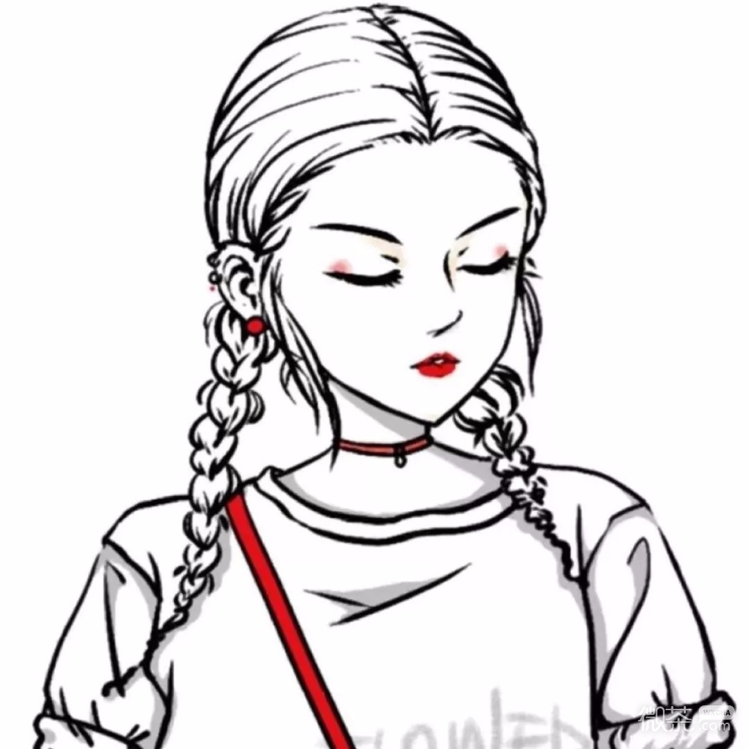 微信简洁个性动漫女头