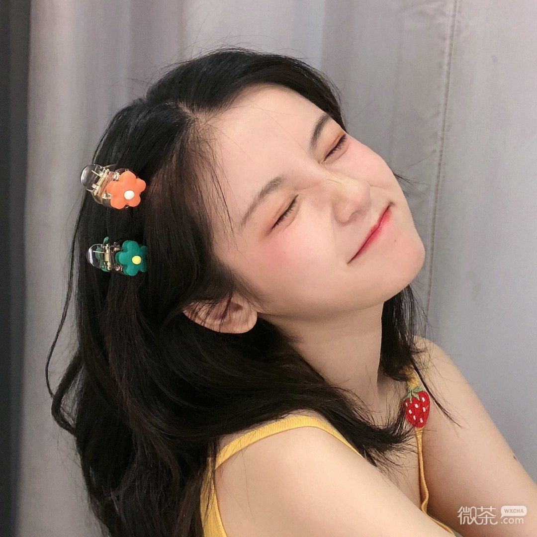 粉嫩清新文艺可爱微信女头