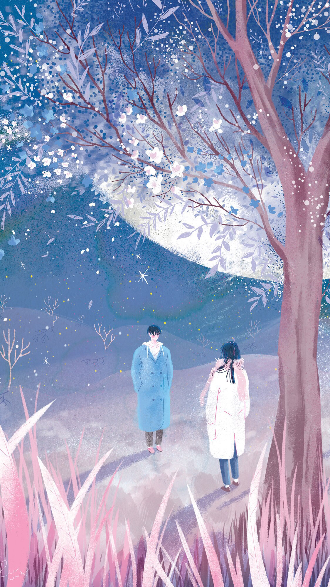 简约卡通风景手机壁纸