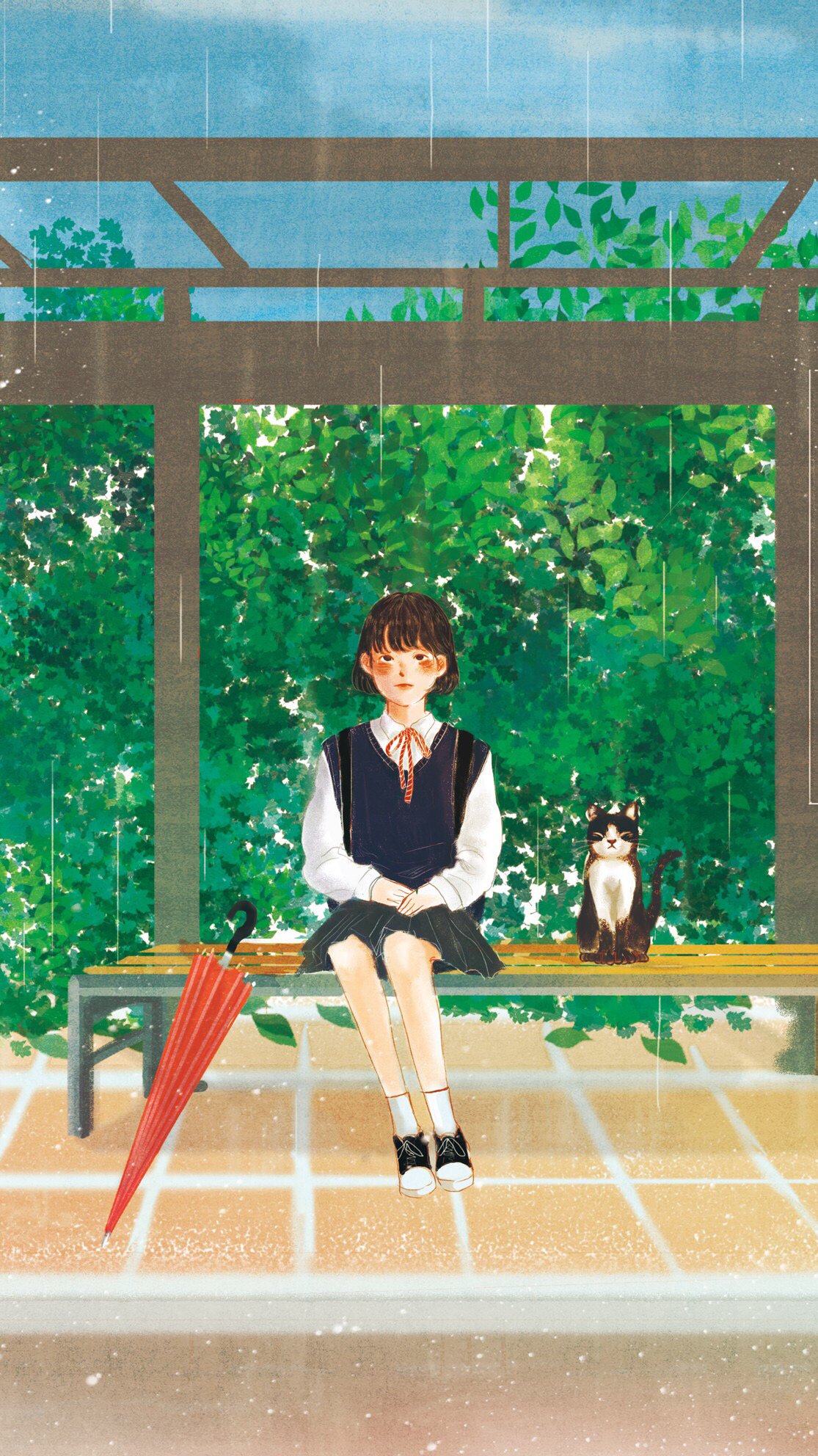 简约卡通风景手机壁纸