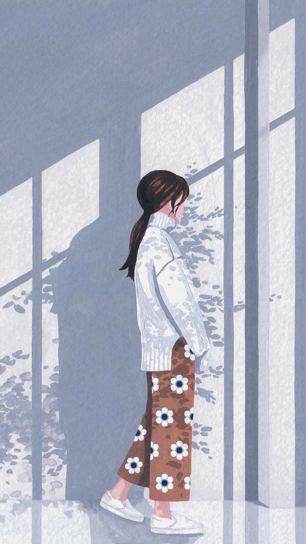 简约卡通风景手机壁纸