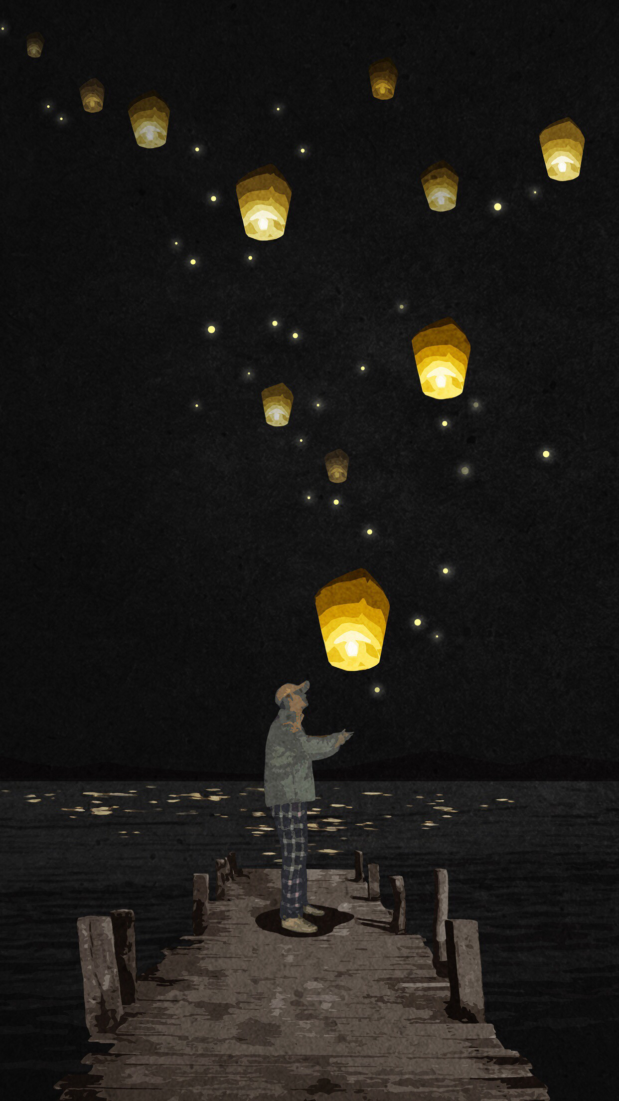 简约卡通风景手机壁纸