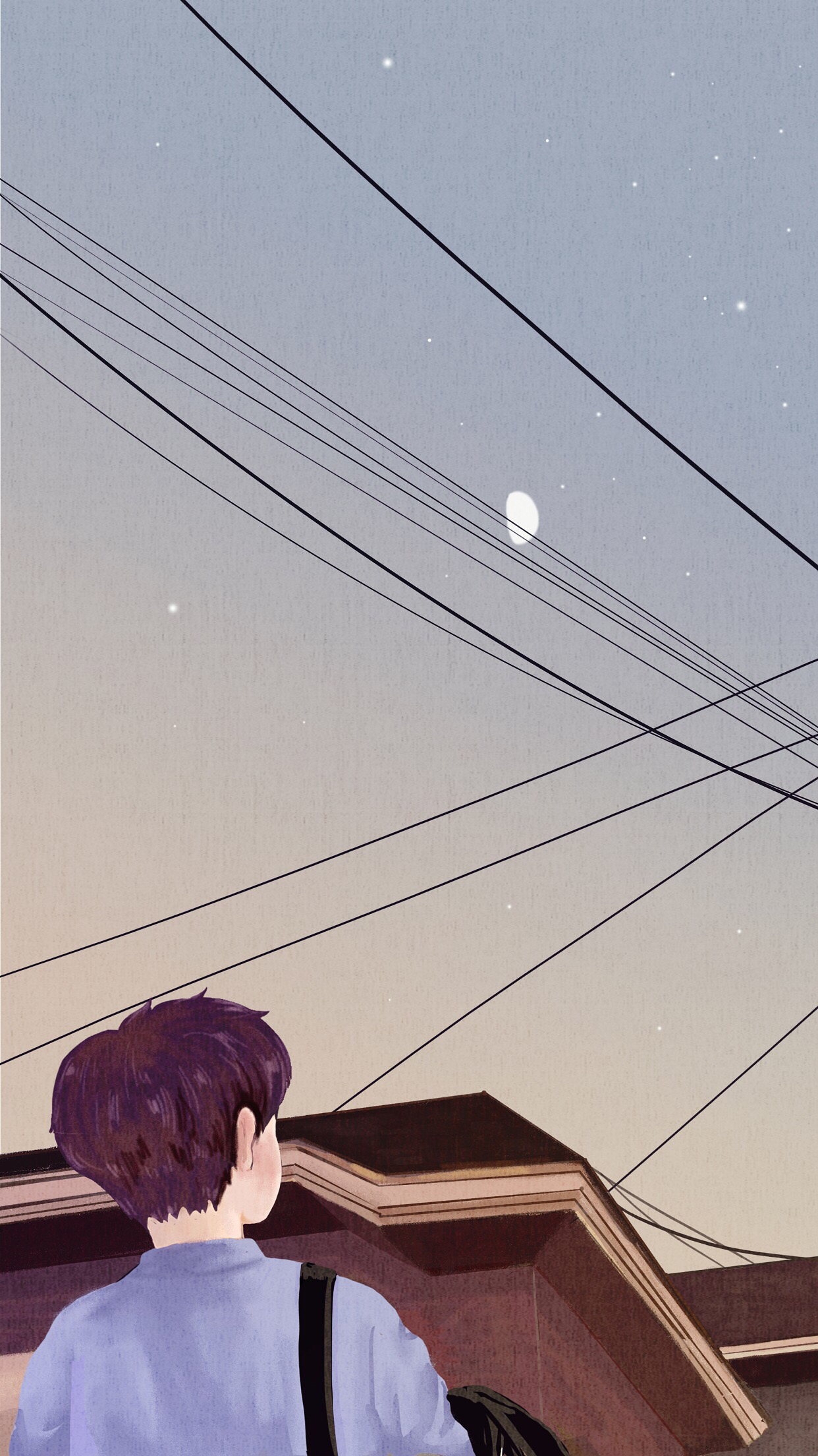 简约卡通风景手机壁纸