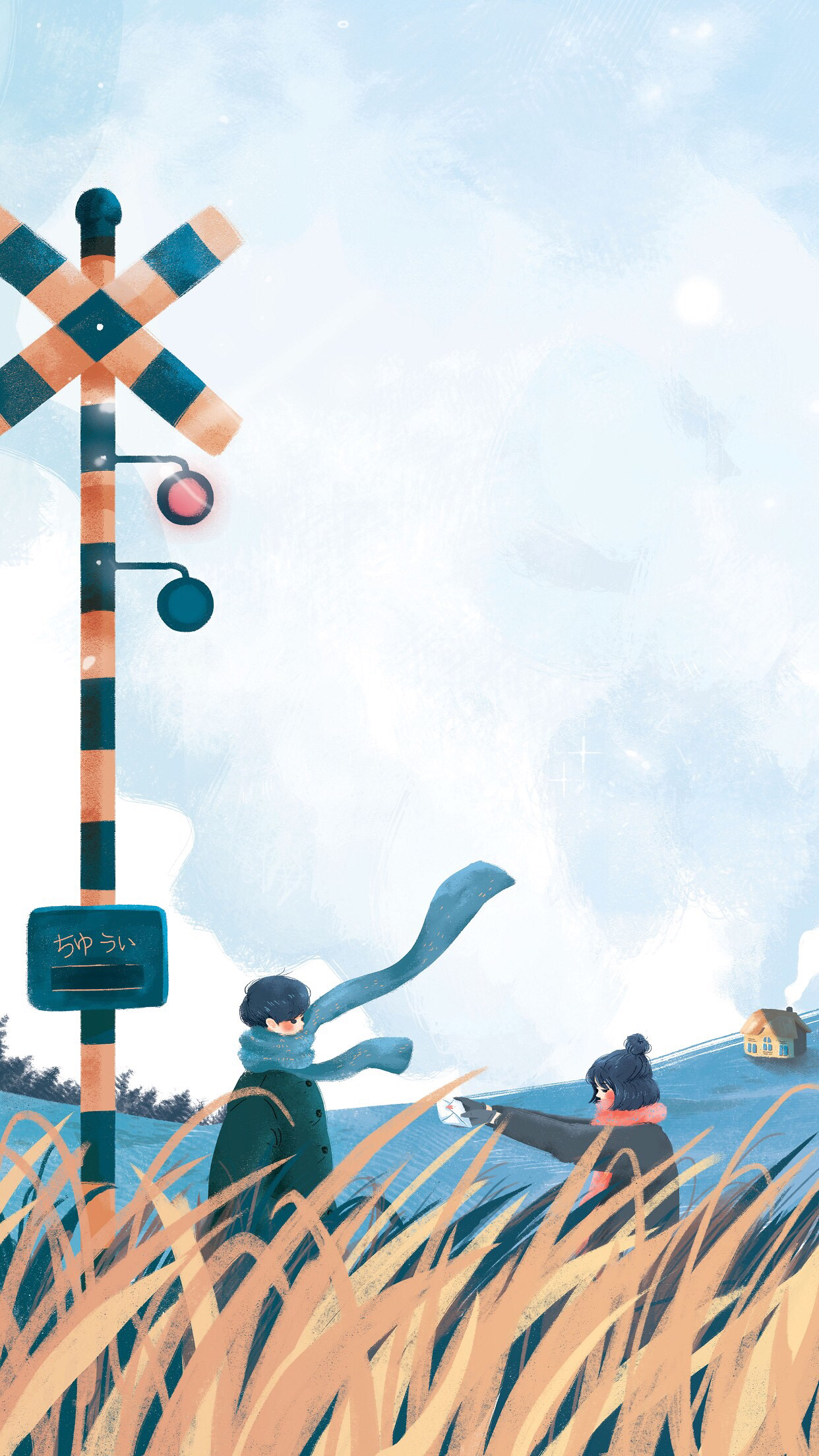 简约卡通风景手机壁纸