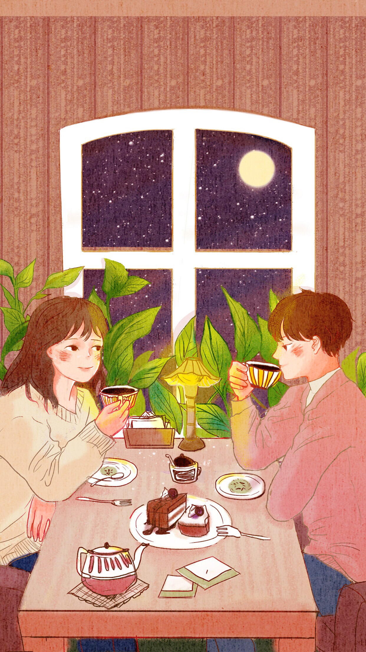 简约卡通风景手机壁纸