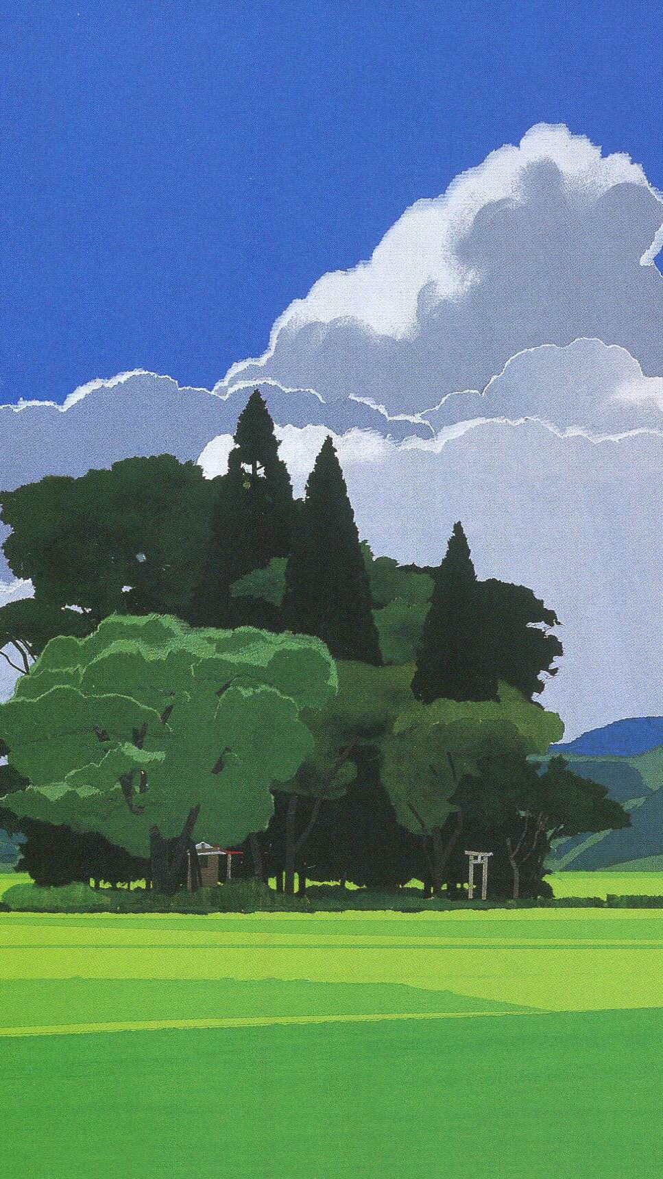 简约卡通风景手机壁纸