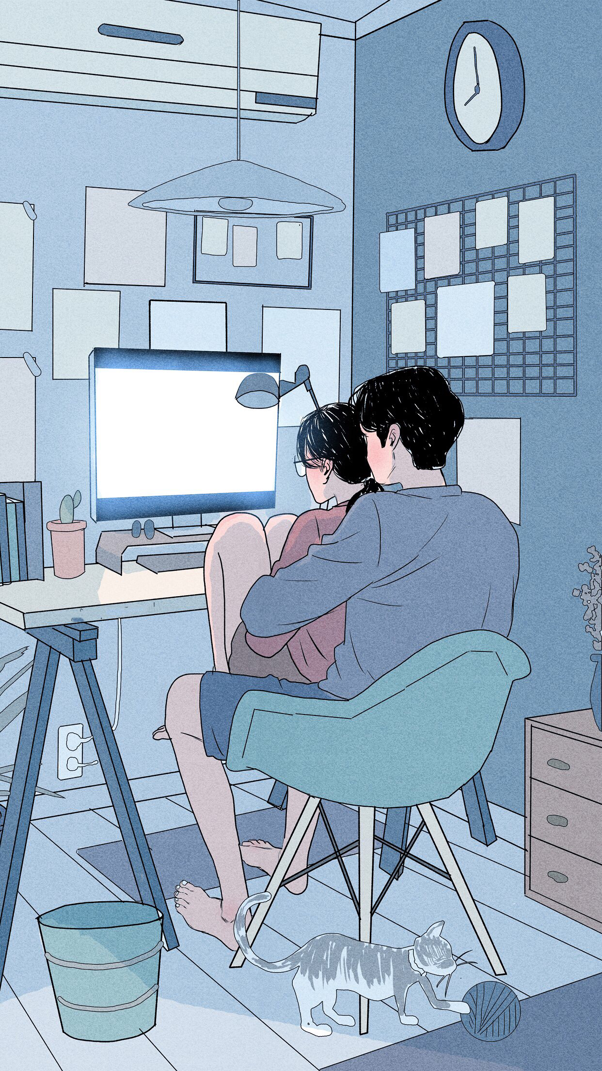 简约卡通风景手机壁纸