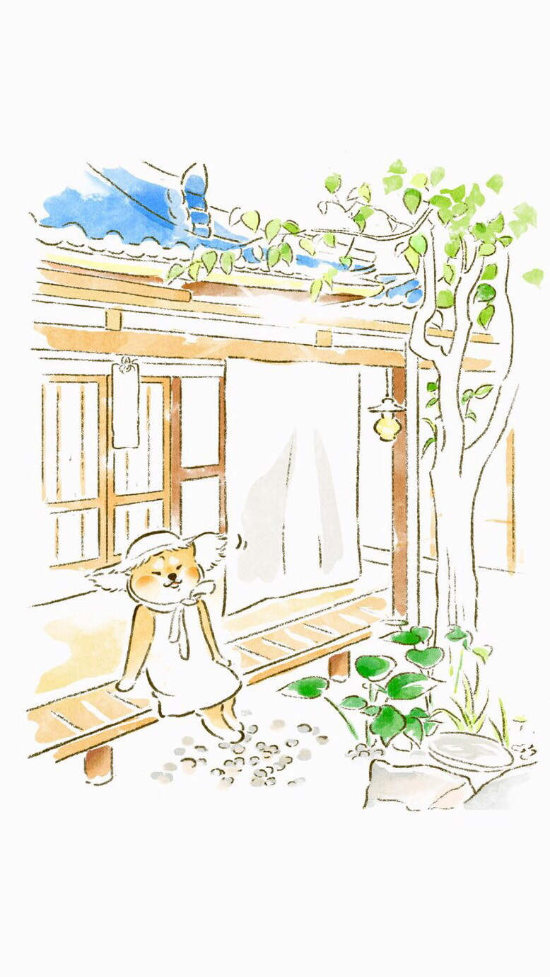 简约卡通风景手机壁纸