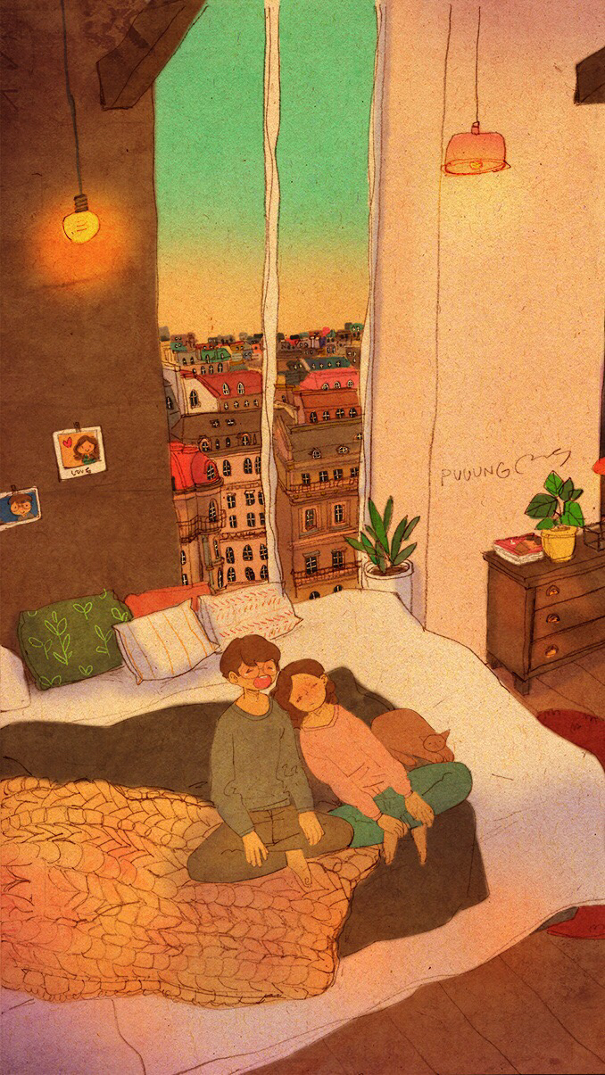 简约卡通风景手机壁纸