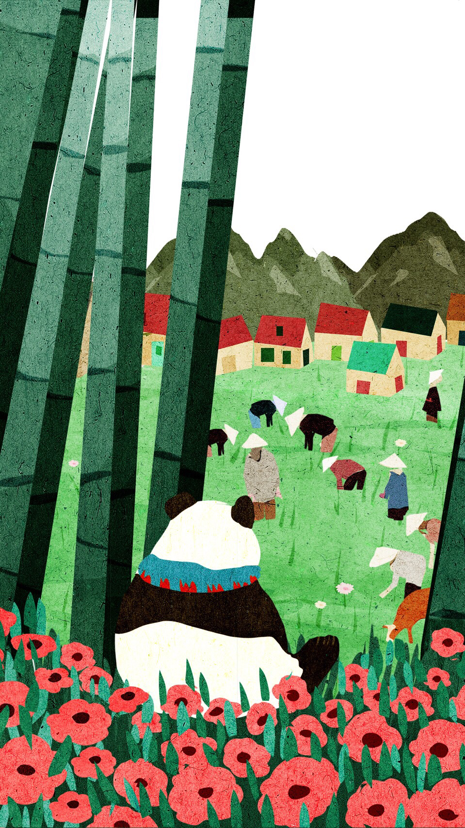 简约卡通风景手机壁纸