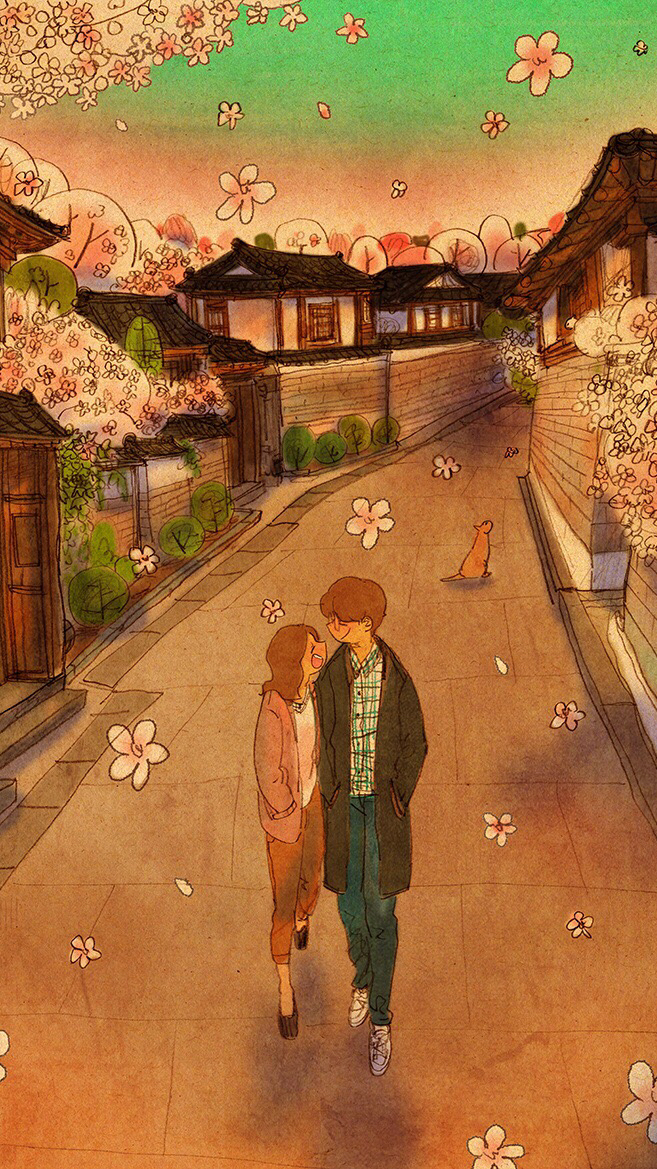 简约卡通风景手机壁纸