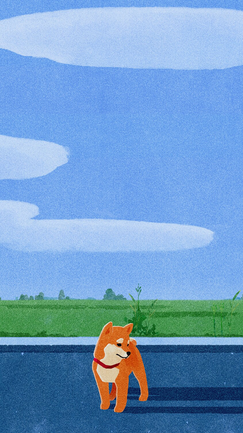 简约卡通风景手机壁纸