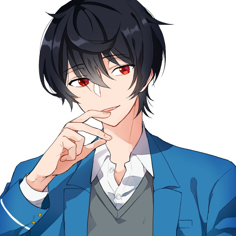 微信帅气清新性感二次元男头