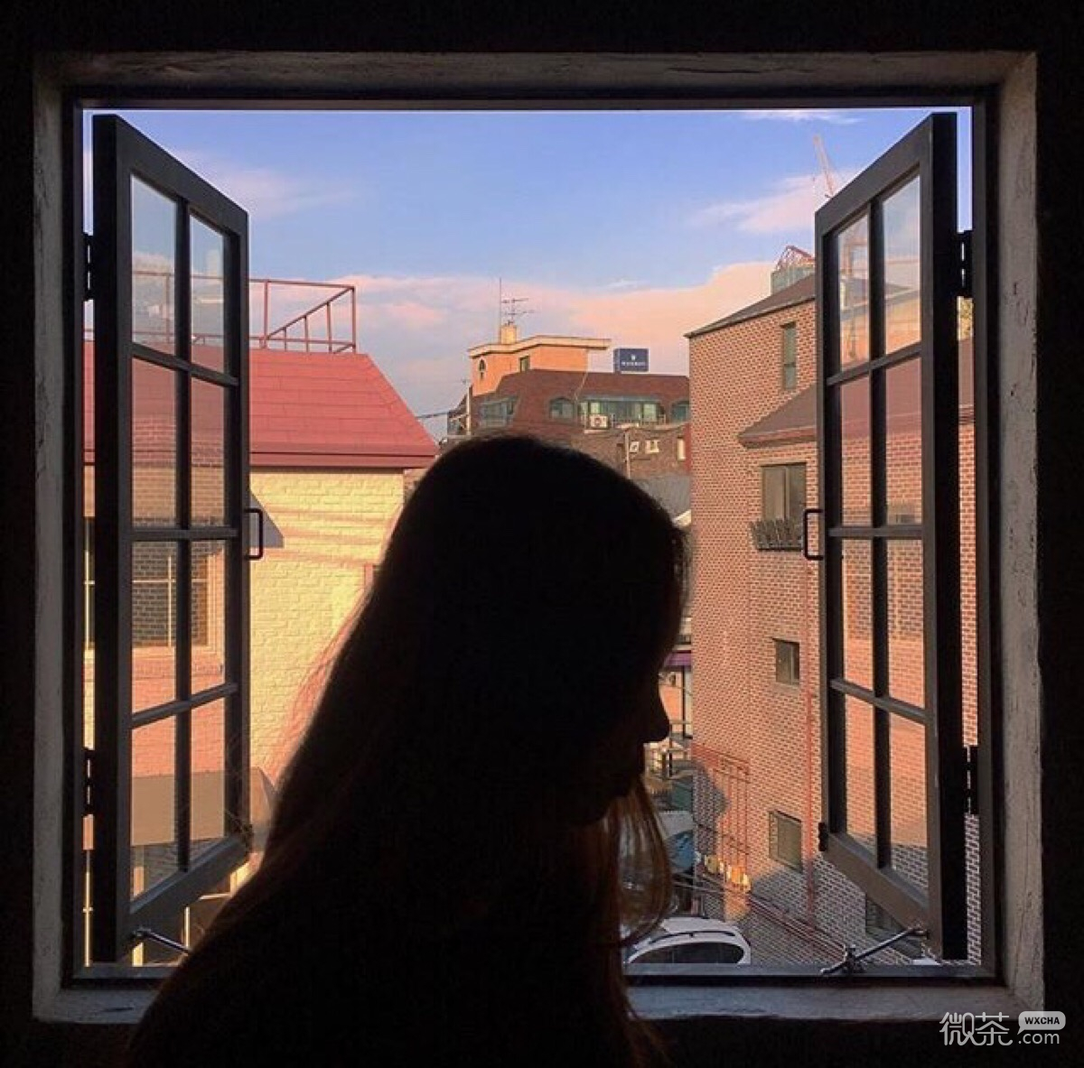 微信简洁清新好看女头