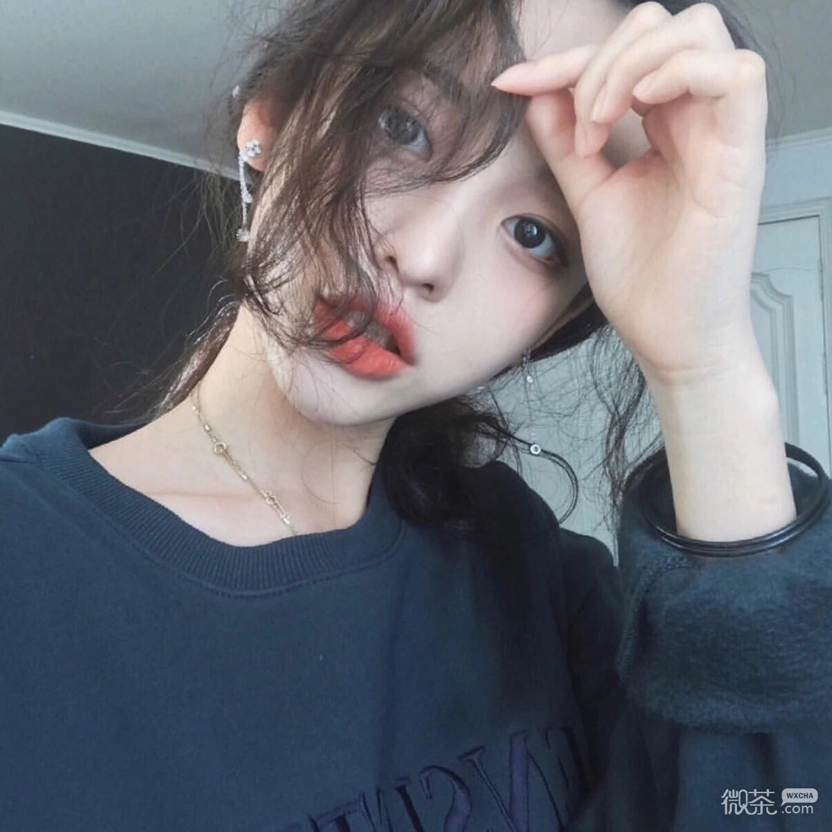 微信简洁清新好看女头