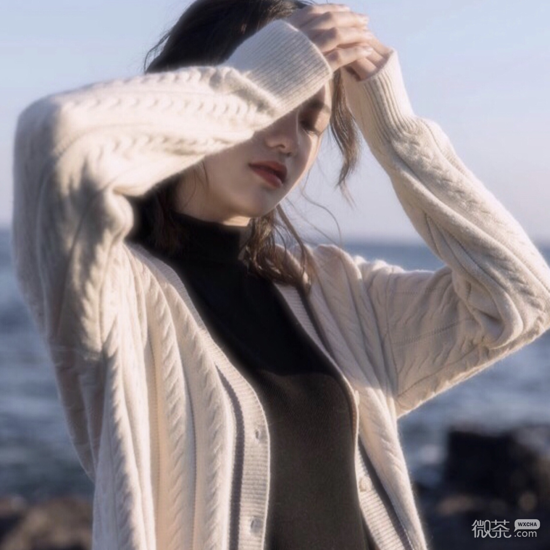 微信清纯森系阳光女头