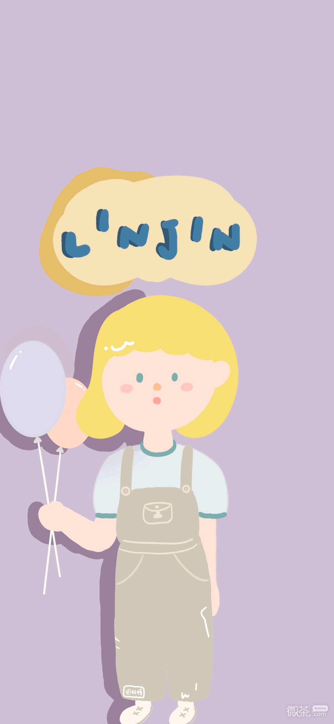 简约粉嫩卡通少女心手机壁纸