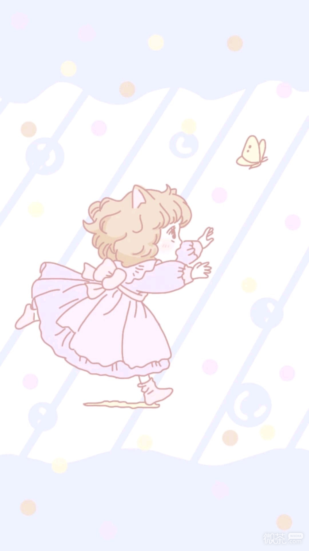 简约粉嫩卡通少女心手机壁纸