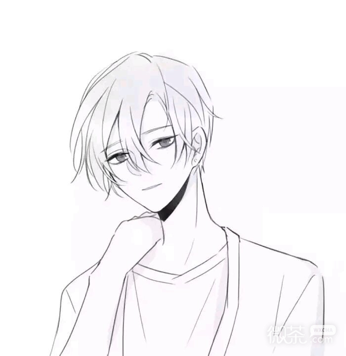 微信好看暖男二次元男头