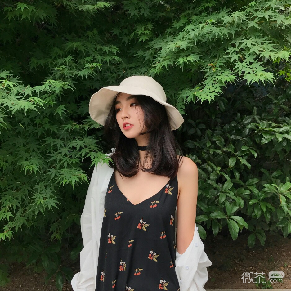 微信时尚小清新可爱女头