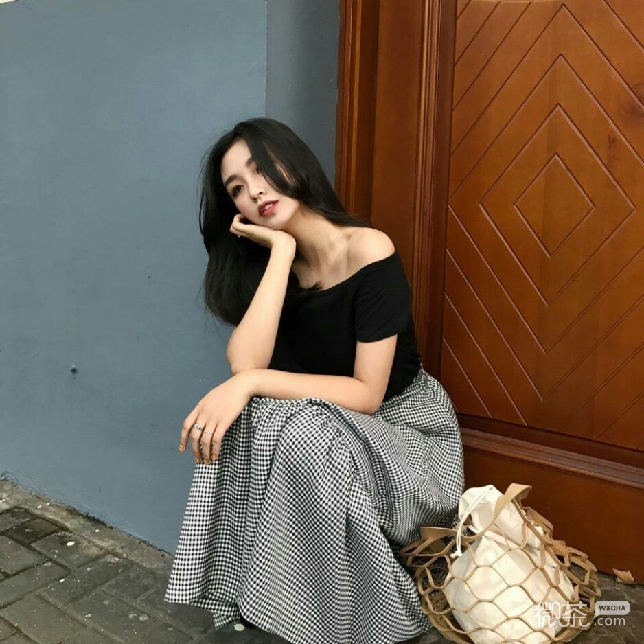 微信时尚小清新可爱女头